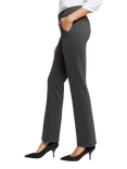 Sculpt Her Classic Straight Trousers, Charcoal Heathered