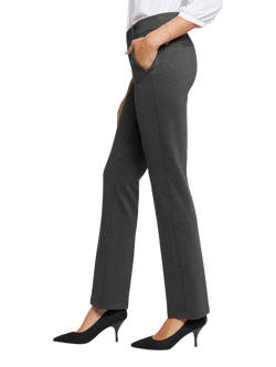 NYDJ Sculpt-Her™ Classic Straight Trousers - view 2, Charcoal Heathered