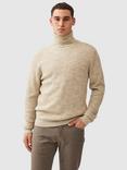 Rodd & Gunn Castle Ridge Undyed Wool Roll Neck Jumper, Birch