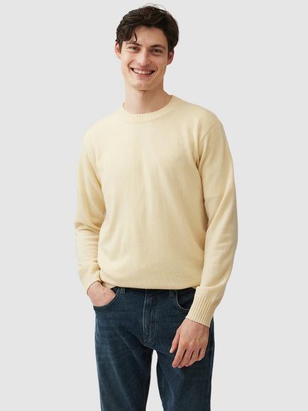 Rodd & Gunn Christchurch Wool Cashmere Crew Neck Jumper, Butter