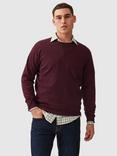 Rodd & Gunn Christchurch Wool Cashmere Blend Crew Neck Jumper, Claret