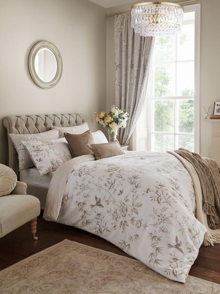 Laura Ashley Rowsham Garden Duvet Cover Set - view 2, Natural