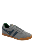 Gola Harrier Suede Heritage Trainers, Ash/Navy/Evergreen