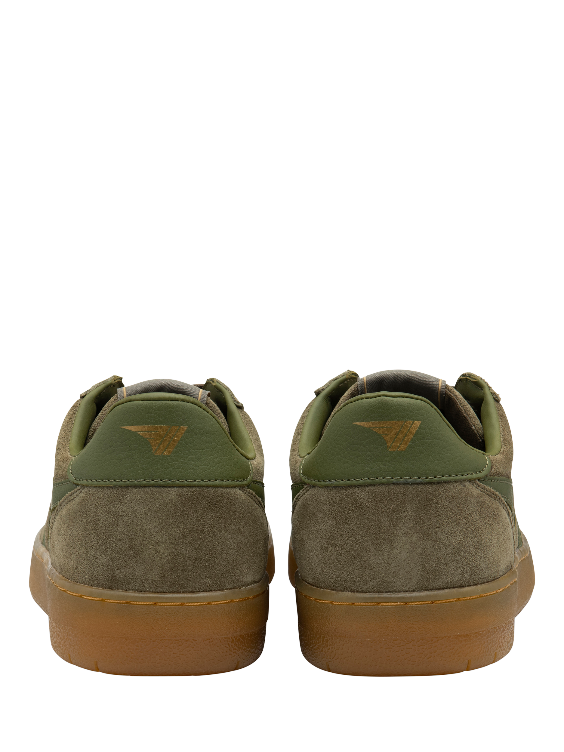 Product image 4 of 5, which shows Gola Hawk Suede '86 Trainers, Khaki/Gum, 8