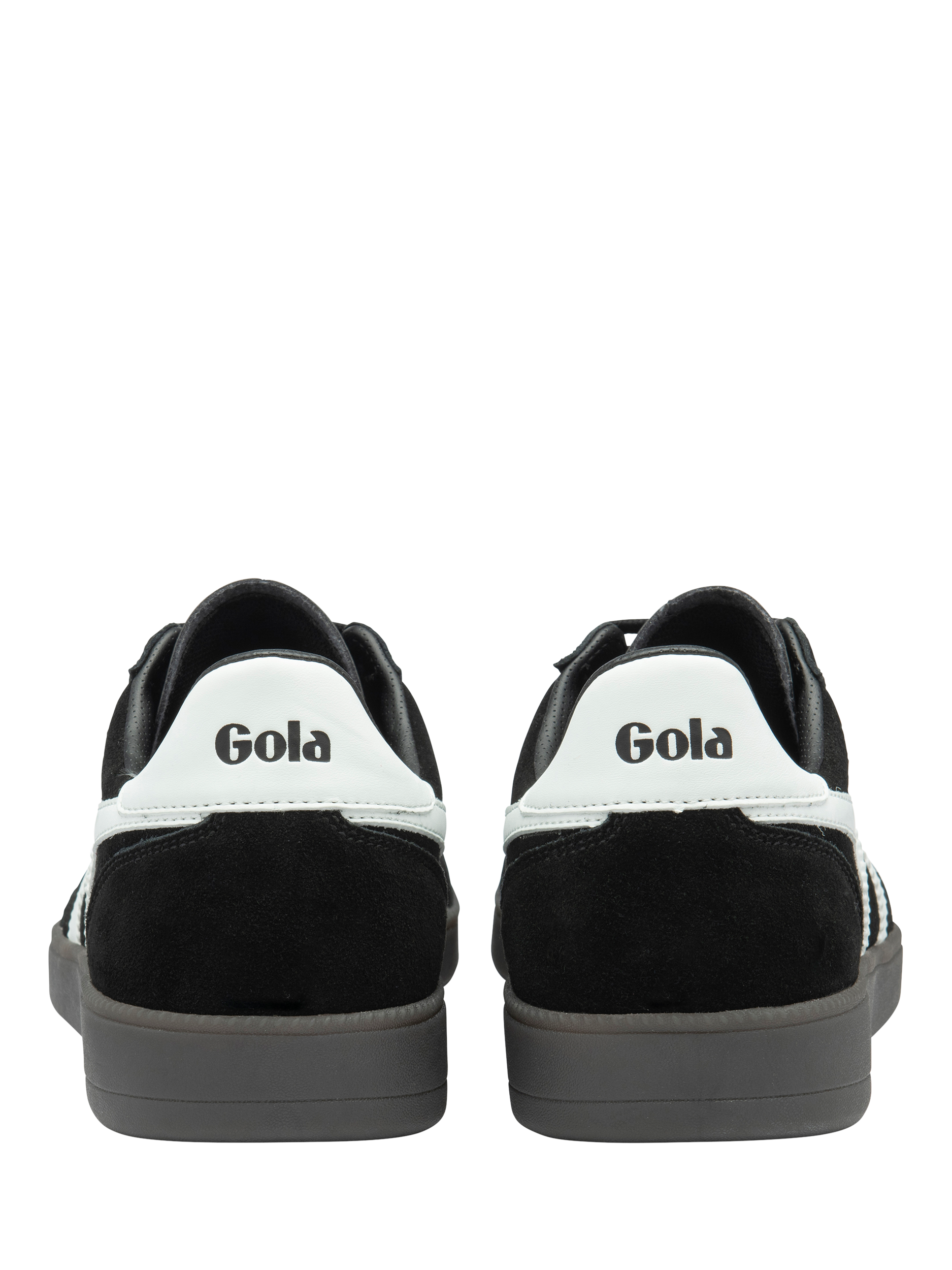 Product image 4 of 5, which shows Gola Viper Suede Trainers, Black/White/Dark Gum, 6