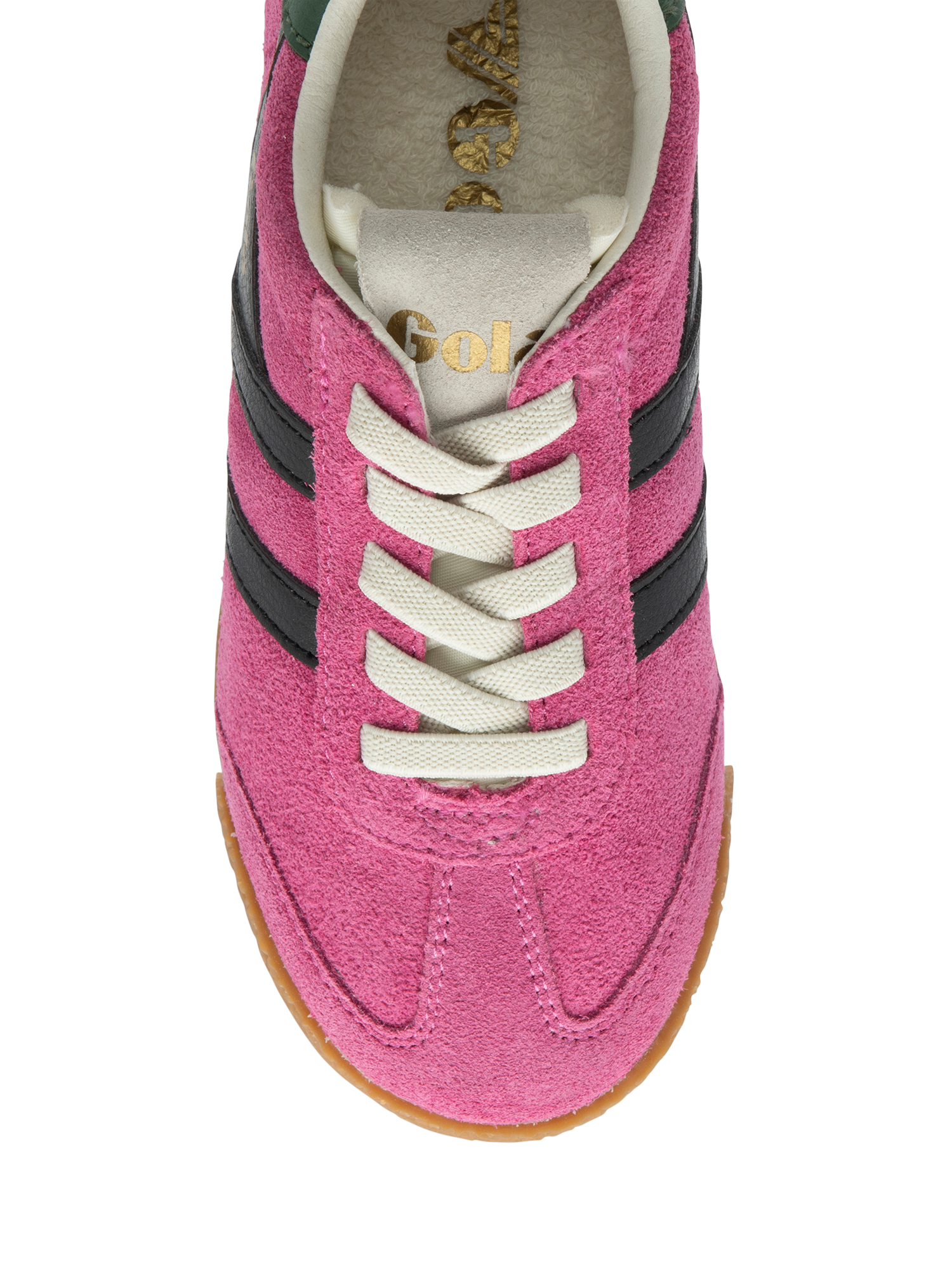 Product image 5 of 5, which shows Gola Kids' Elan Trainers, Fuchsia/Black/Evergreen, 13 Jnr