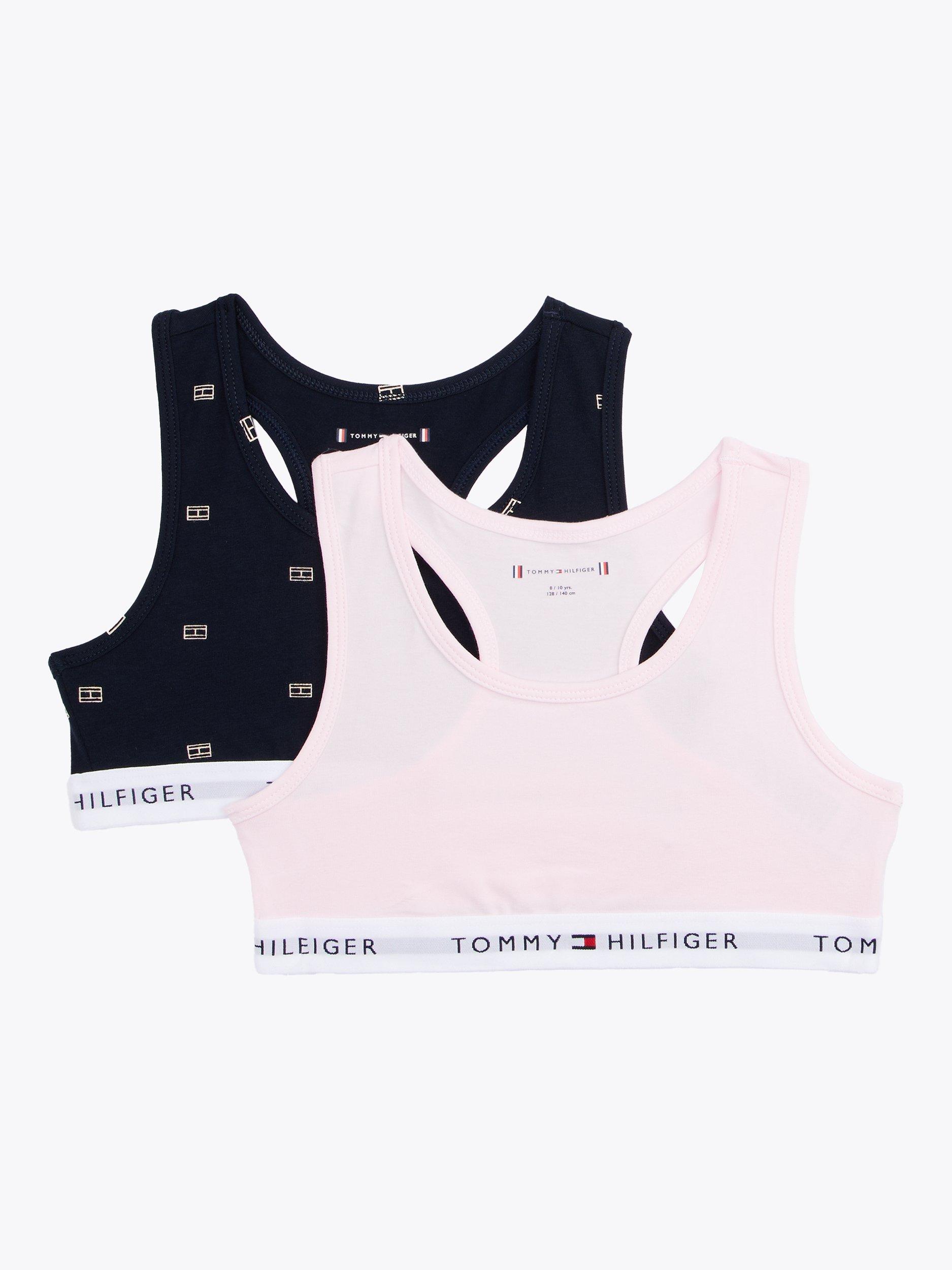 Tommy Hilfiger Kids' Original Bralette, Pack of 2, Pink/Navy