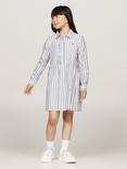 Tommy Hilfiger Kids' Stripe Shirt Dress, Blue Light