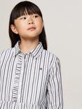 Tommy Hilfiger Kids' Stripe Shirt Dress, Blue Light