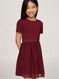 Tommy Hilfiger Kids' Punto Tulle Dress, Maroon