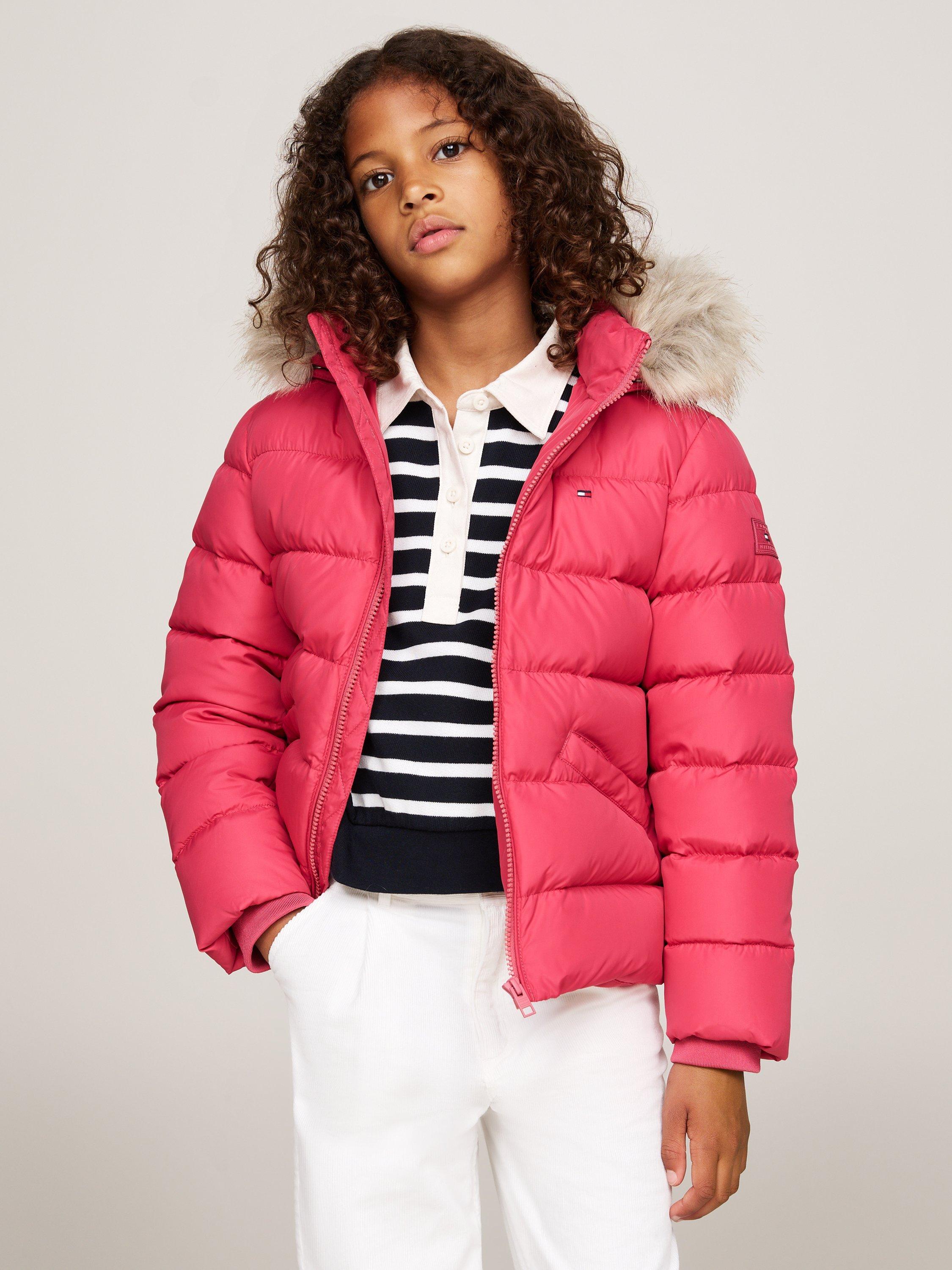 Tommy Hilfiger Kids Hooded Puffer Jacket Heritage Pink