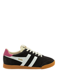 Gola Elan Suede Trainers, Blackoffwhitefuchsia