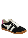 Gola Elan Suede Trainers, Blackoffwhitefuchsia