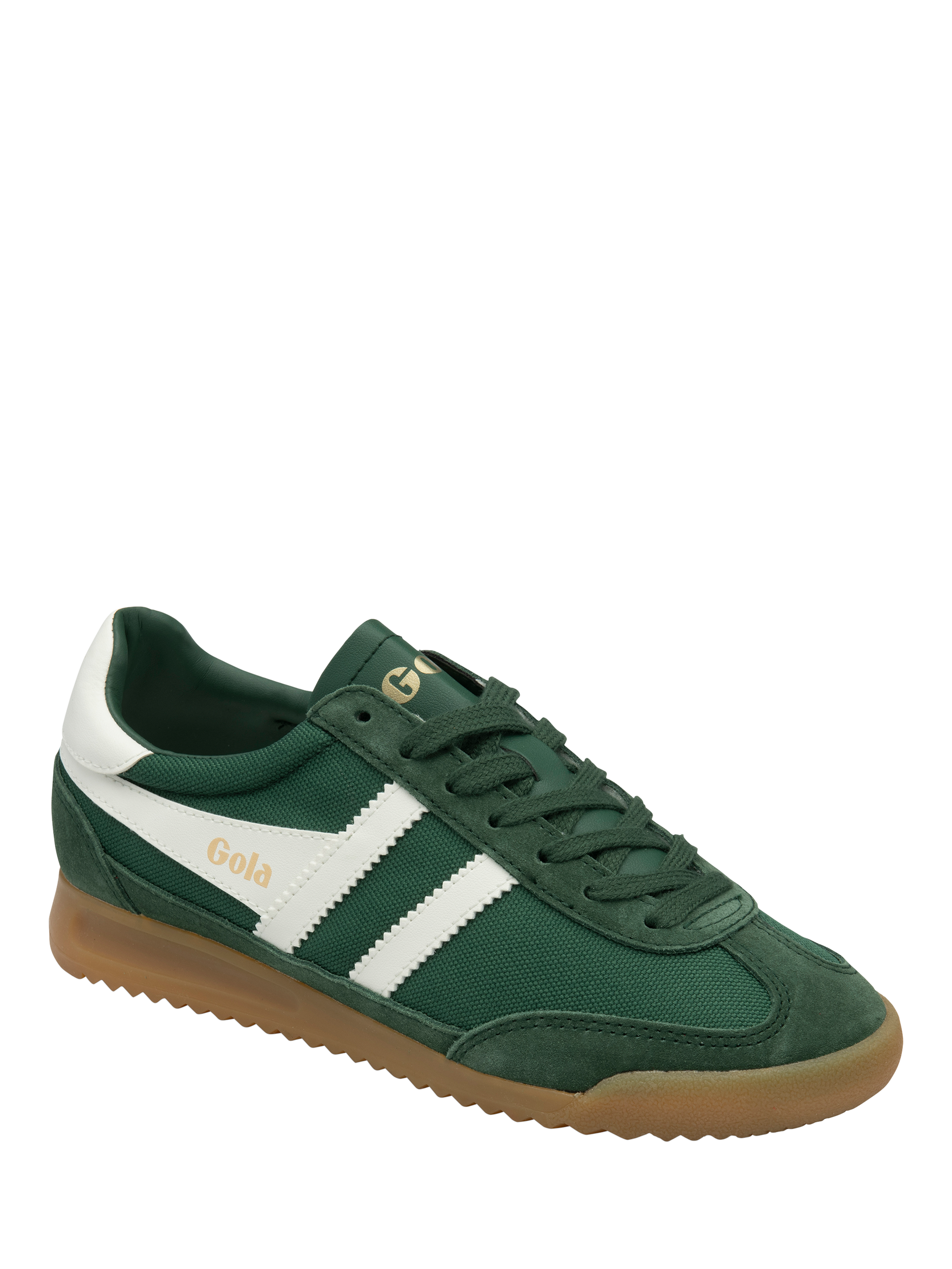 Product image 2 of 5, which shows Gola Tornado Trainers, Evergreen/Off White, 7