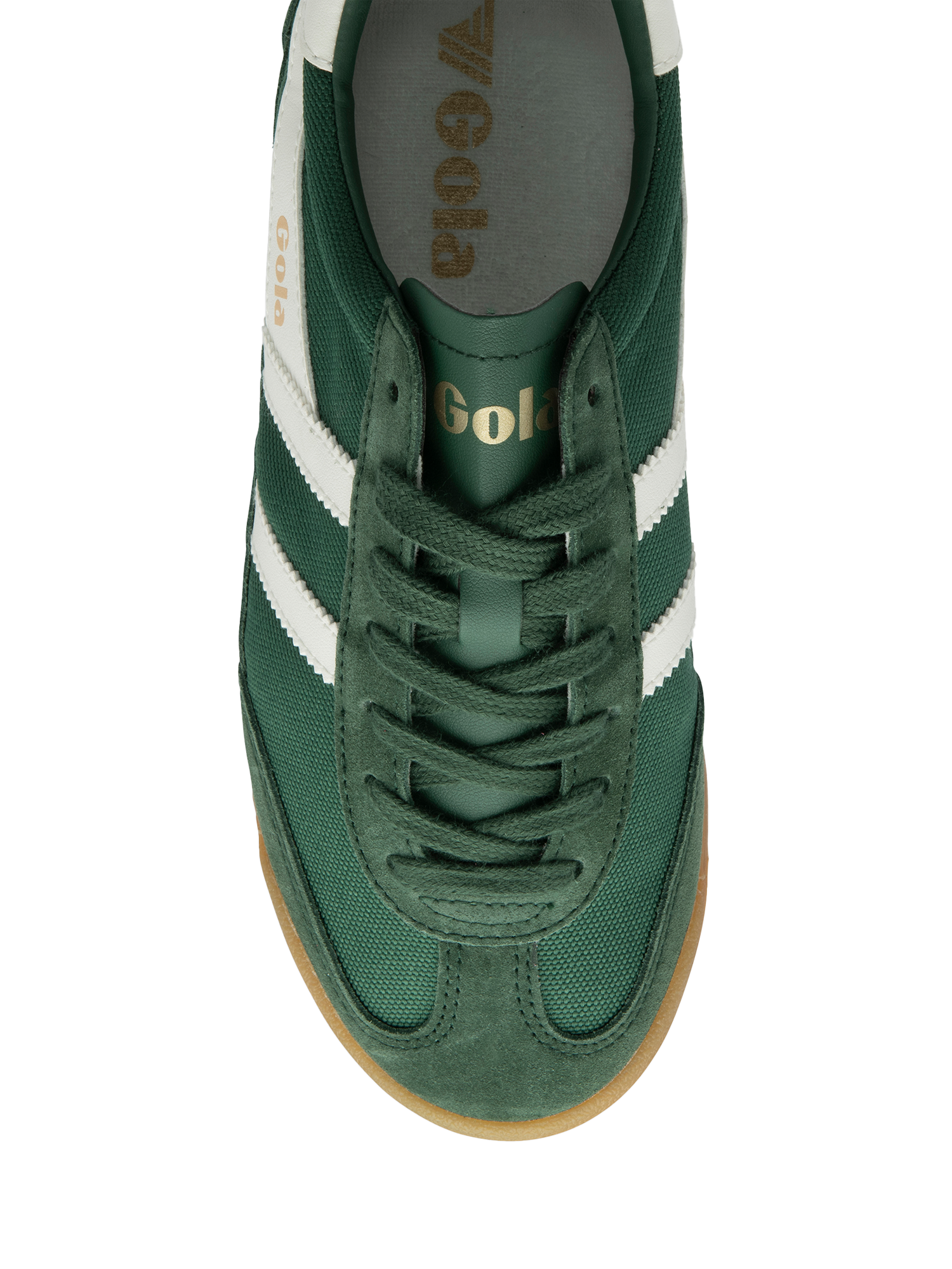Product image 5 of 5, which shows Gola Tornado Trainers, Evergreen/Off White, 7