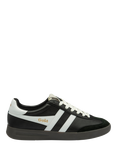 Gola Cyclone Leather Trainers, Black/White/Dark Gum