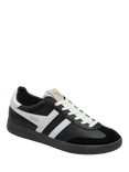 Gola Cyclone Leather Trainers, Black/White/Dark Gum