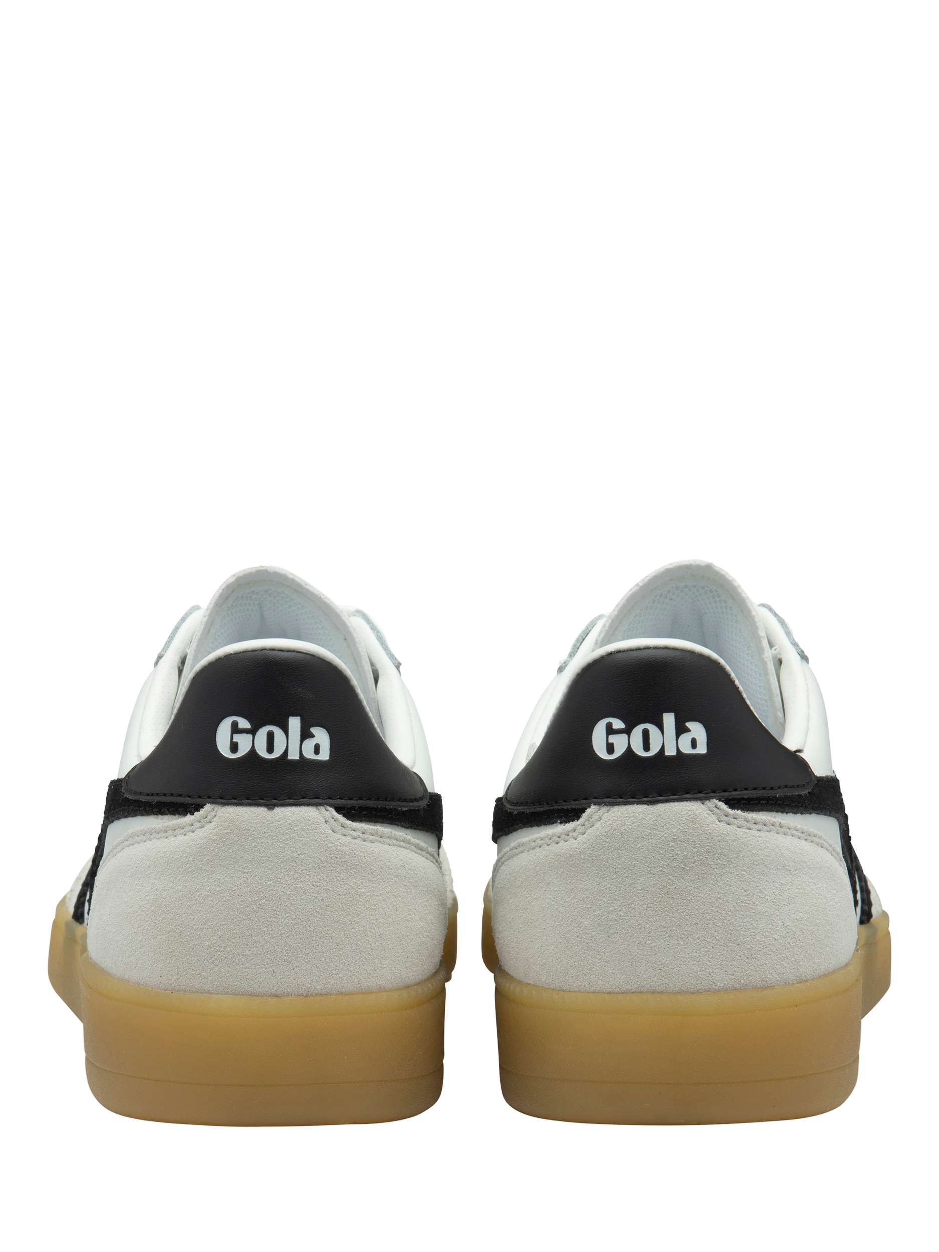 Product image 4 of 5, which shows Gola Viper Leather Trainers, White/Black/Gum, 6