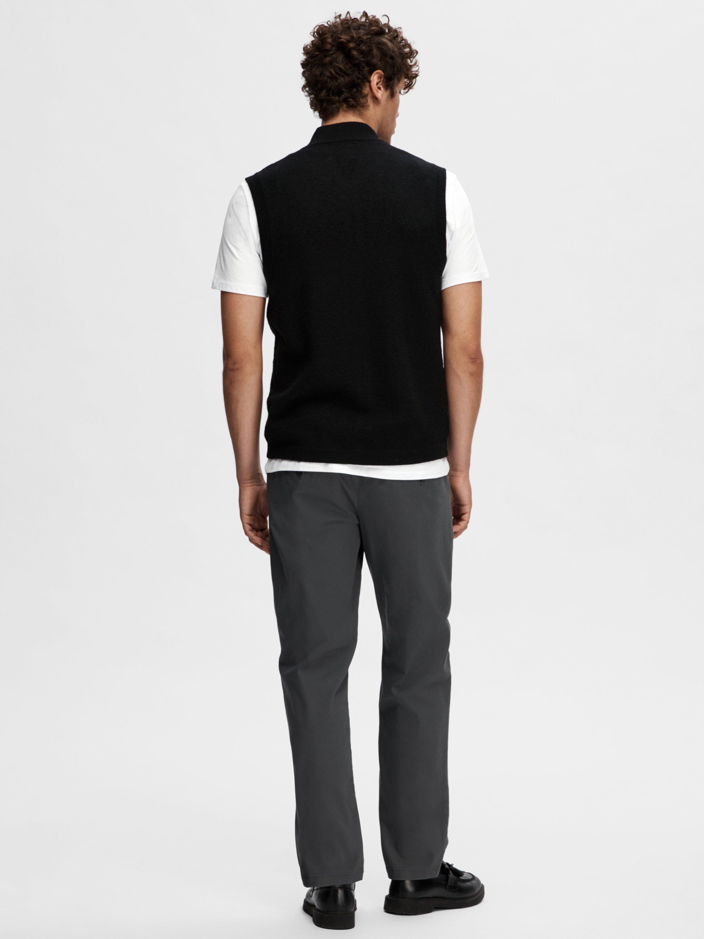 Product image 5 of 6, which shows SELECTED HOMME Merino Wool Knit Gilet, Black, S