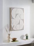 John Lewis 'Neutral Shapes' Framed Hand Painted 3D Canvas, Neutral