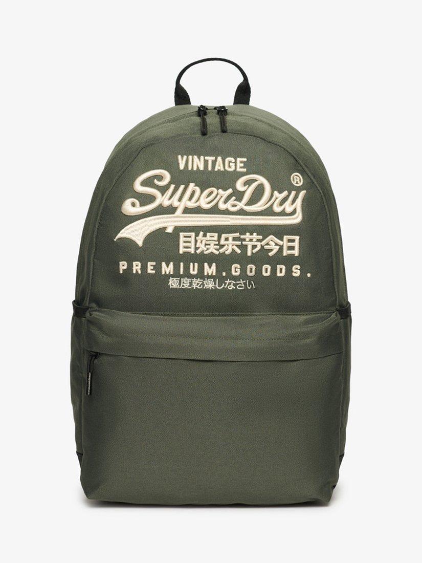 Product image 1 of 7, which shows Superdry Heritage Montana Backpack, Laurel Khaki, One Size