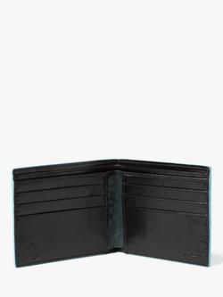 Simon Carter Edge Leather Wallet - view 2, Black/Blue