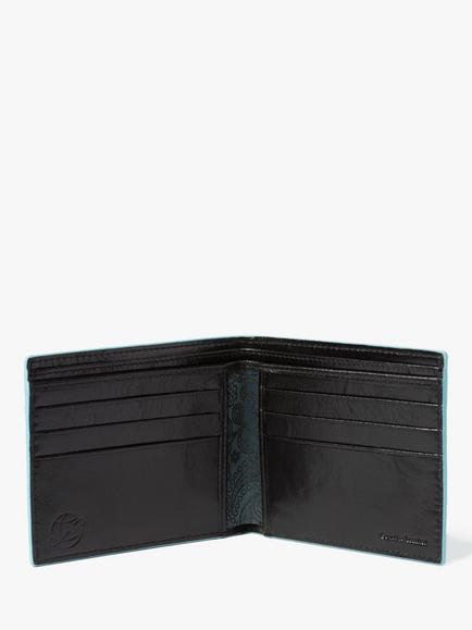 Simon Carter Edge Leather Wallet - view 2, Black/Blue