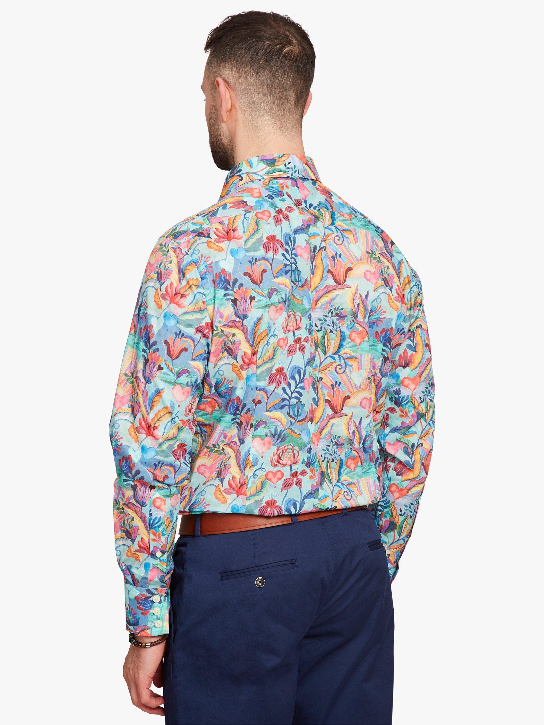 Product image 2 of 6, which shows Simon Carter Liberty Fabric Una Landscape Cotton Shirt, Multi, 16/R