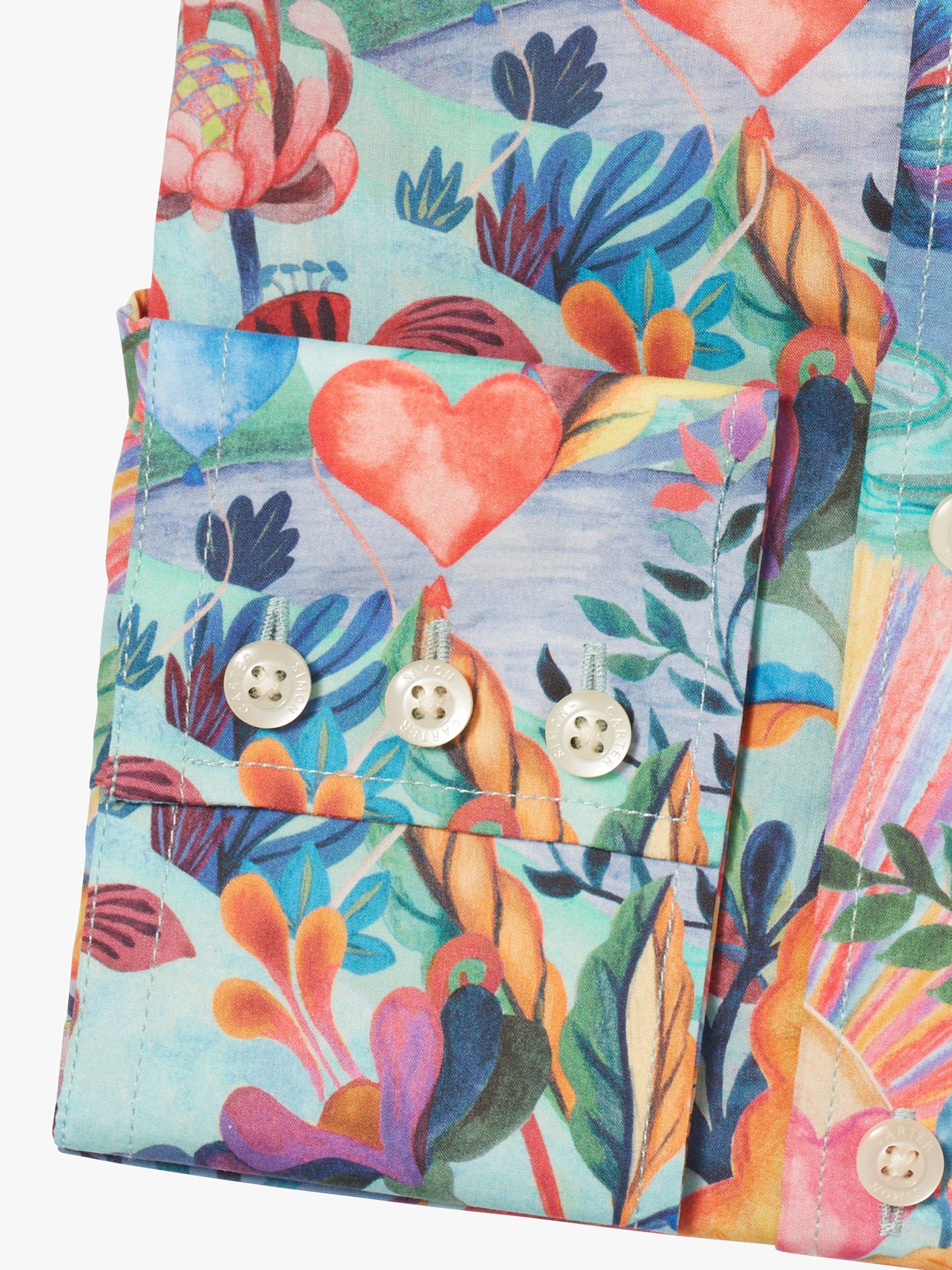 Product image 4 of 6, which shows Simon Carter Liberty Fabric Una Landscape Cotton Shirt, Multi, 16/R