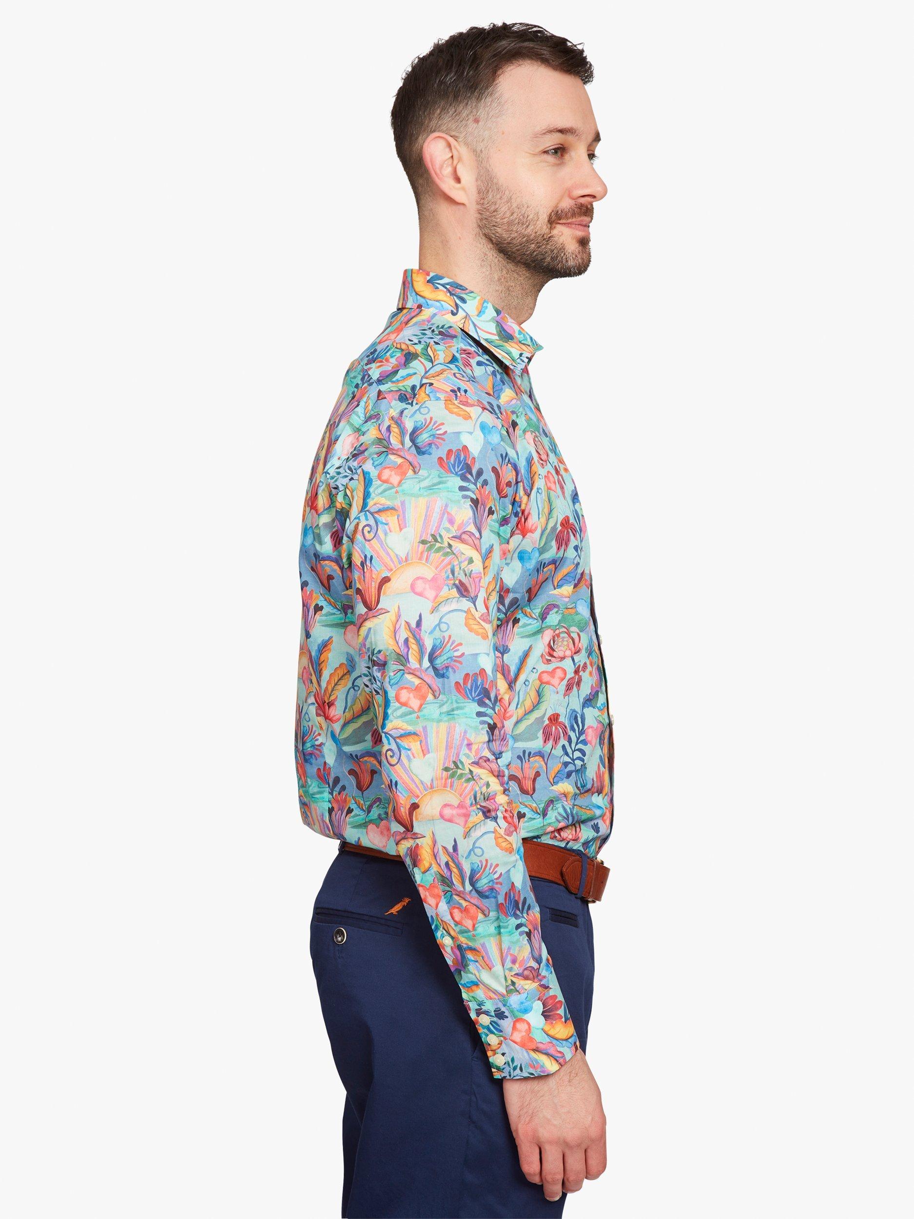 Product image 6 of 6, which shows Simon Carter Liberty Fabric Una Landscape Cotton Shirt, Multi, 16/R