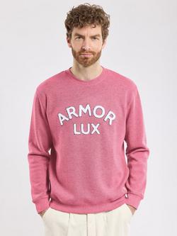 Armor Lux Logo Cotton Crew Neck Sweater, Malaga Boucle, Malaga Boucle