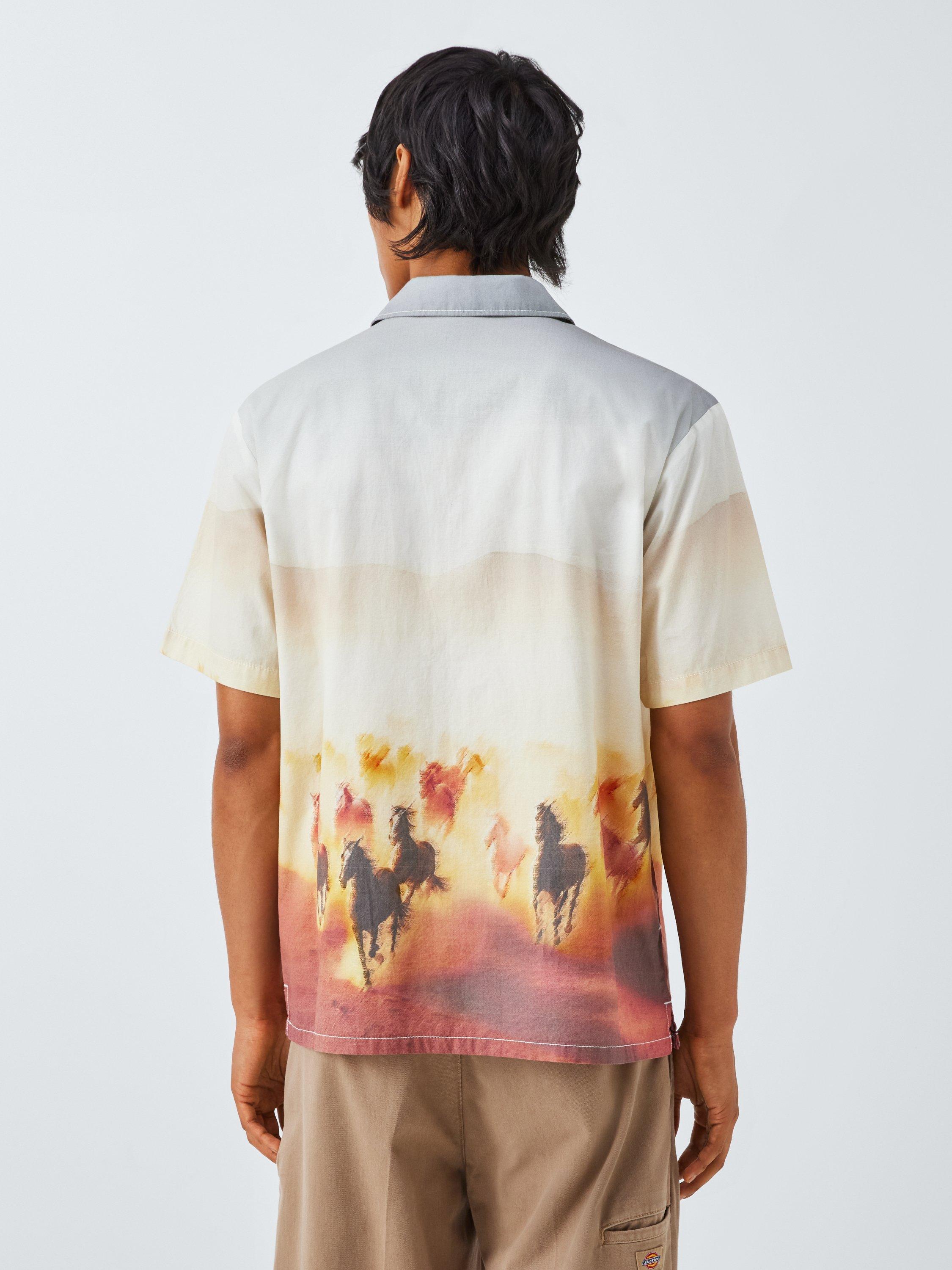 Product image 2 of 6, which shows Dickies Cotton Regular Fit Run Wild Graphic Shirt, Oak Buff, L