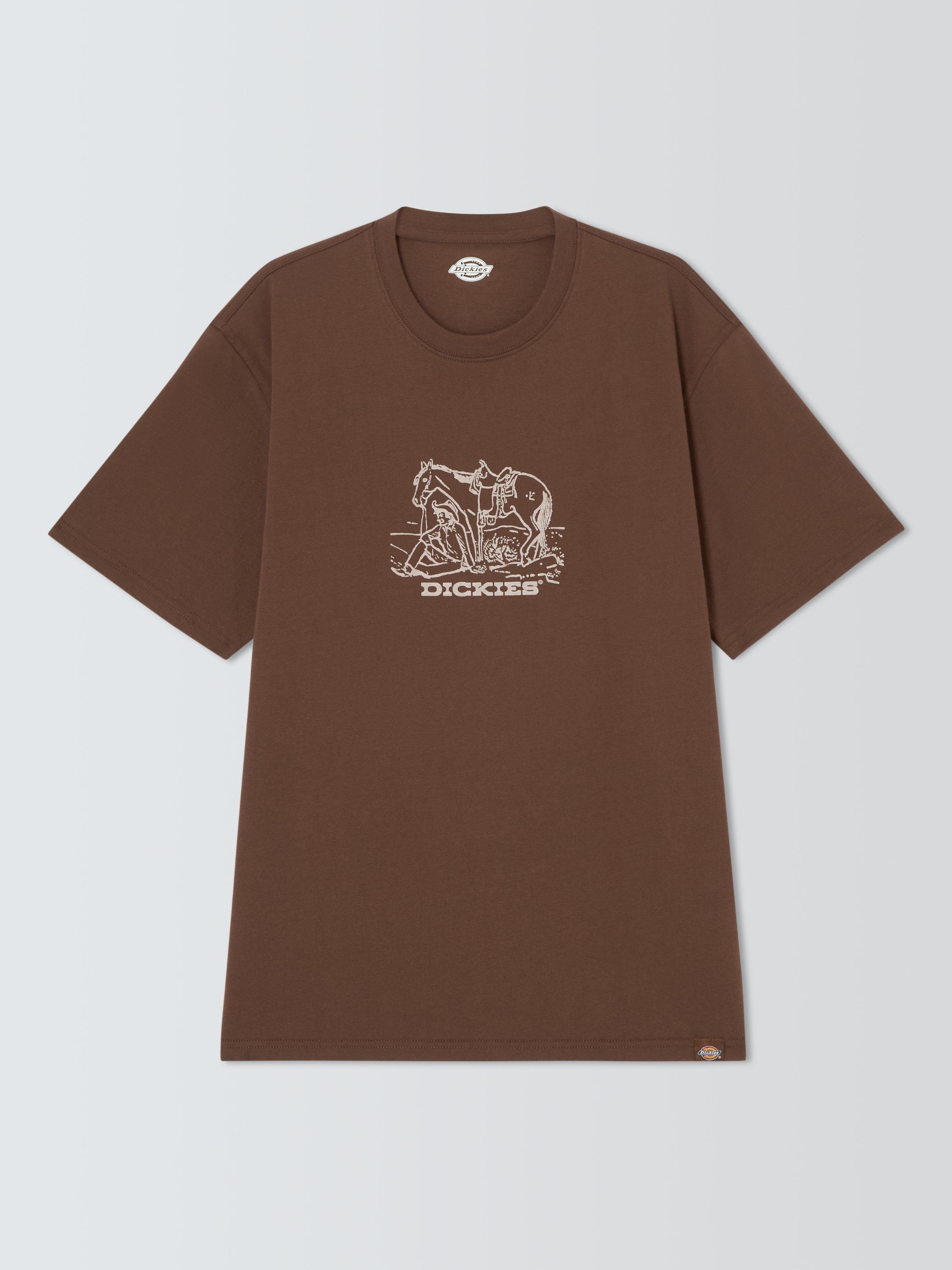 Product image 4 of 6, which shows Dickies Cotton Regular Fit Short Sleeve Campanion Logo T-Shirt, Cappuccino, S