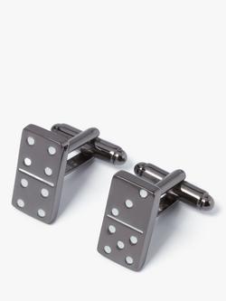 Simon Carter Domino Cufflinks, Gunmetal, Gunmetal