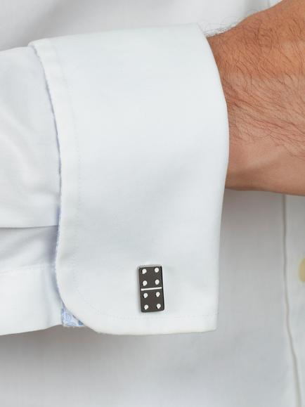 Simon Carter Domino Cufflinks, Gunmetal - view 2, Gunmetal