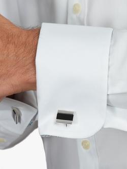 Simon Carter Half Barrel Onyx Cufflinks, Silver/Black - view 2, Silver/Black