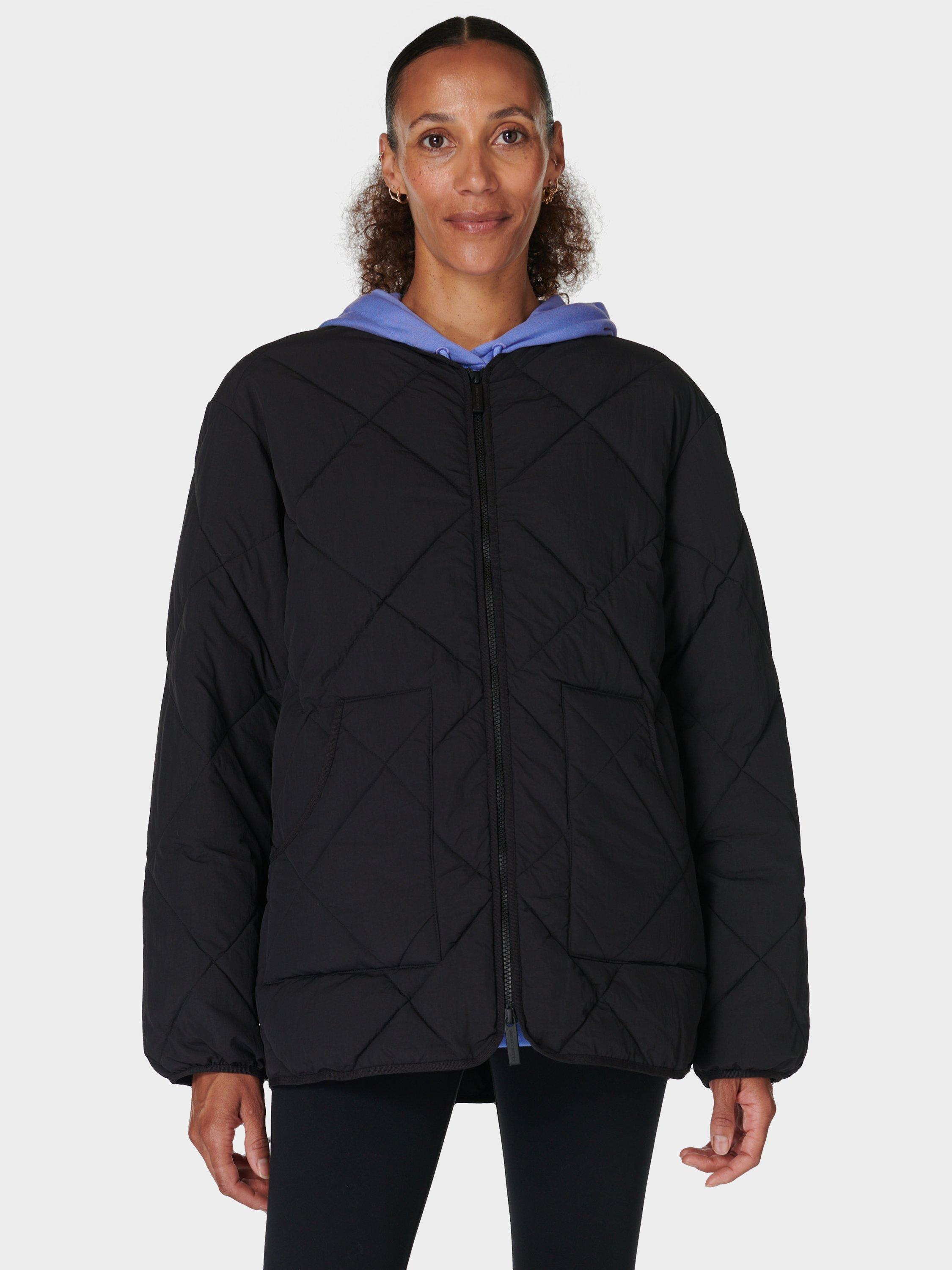 Product image 1 of 7, which shows Sweaty Betty On The Move Quilted Jacket, Black, S