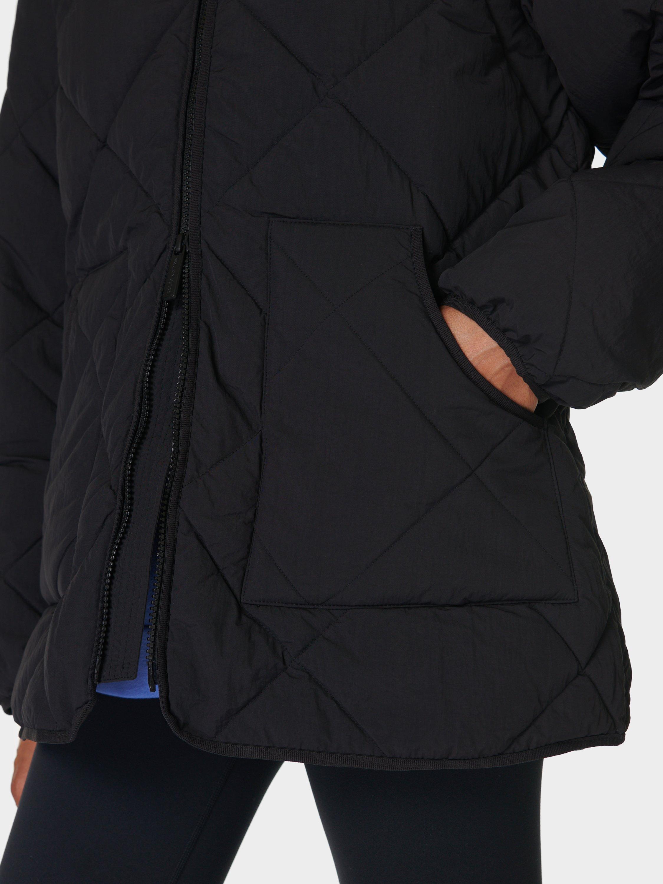 Product image 5 of 7, which shows Sweaty Betty On The Move Quilted Jacket, Black, S