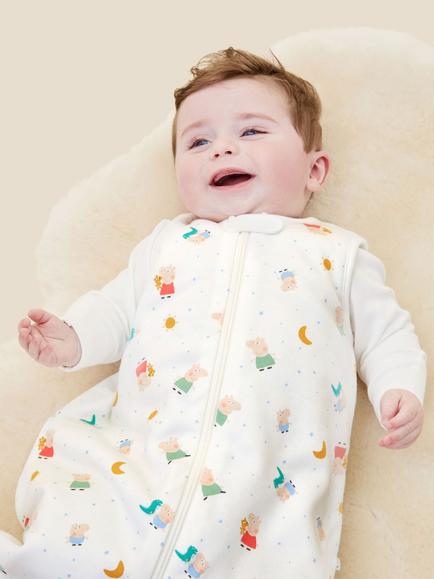 MORI Peppa Pig Baby Sleeping Bag, 1.5 Tog, Multi - view 2, Multi