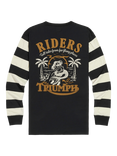 Triumph Motorcycles Sea Shanty Long Sleeve Cotton T-Shirt, Black/Bone