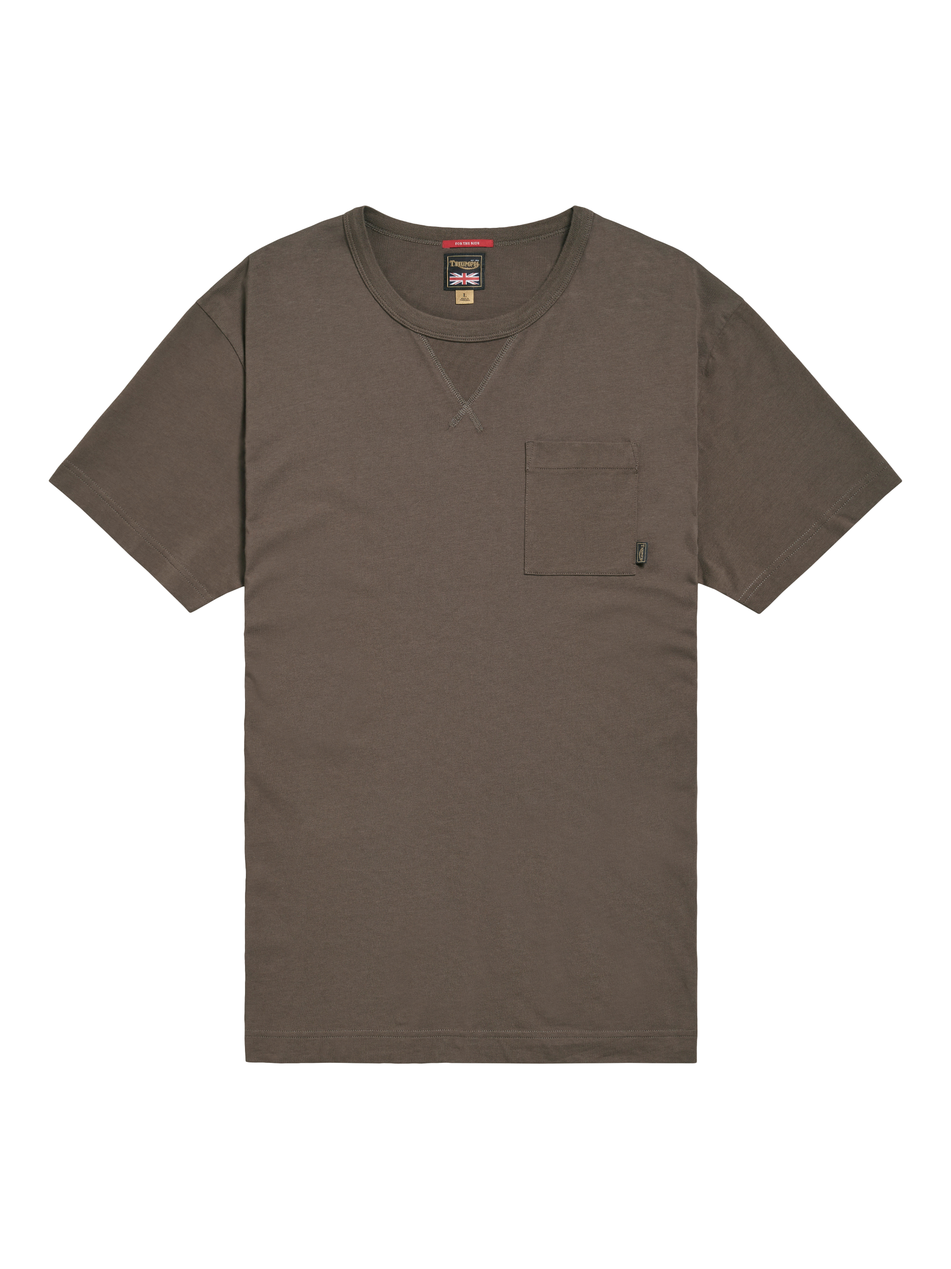 Product image 2 of 2, which shows Triumph Motorcycles Super Sport Cotton T-Shirt, Mushroom, S