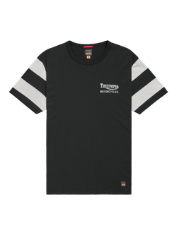 Triumph Motorcycles Speedway Cotton T-Shirt, Black/Bone, Black/Bone