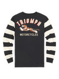 Triumph Motorcycles Super Track Long Sleeve Cotton T-Shirt, Black