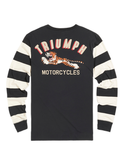 Triumph Motorcycles Super Track Long Sleeve Cotton T-Shirt, Black - view 2, Black