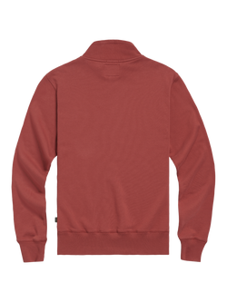 Triumph Motorcycles Ribble Quarter-Zip Logo Cotton Twill Sweatshirt, Rust - view 2, Rust