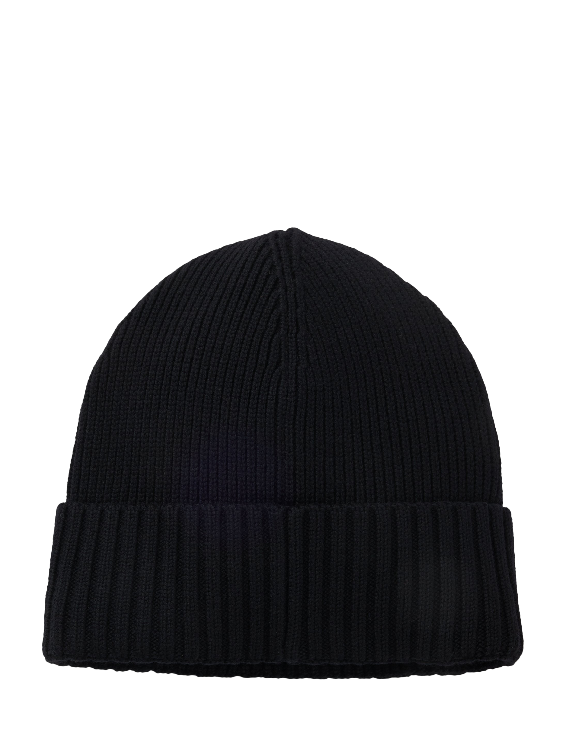 Product image 5 of 5, which shows BOSS Fati Wool Ribbed Beanie Hat, Black, One Size