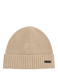 BOSS Rib Knit Beanie, Light Beige