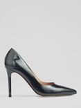 L.K.Bennett Fern Leather Pointed Heeled Courts, Pewter