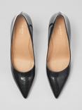 L.K.Bennett Fern Leather Pointed Heeled Courts, Pewter