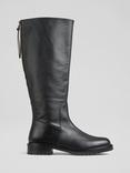 L.K.Bennett Coco Leather Knee High Boots, Black